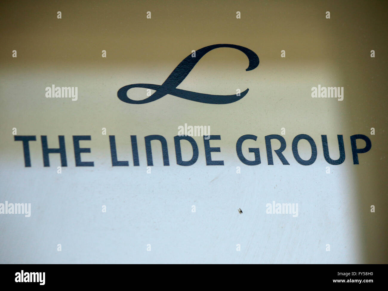 Das Logo der Marke "The Linde Group", Berlin. Stockfoto