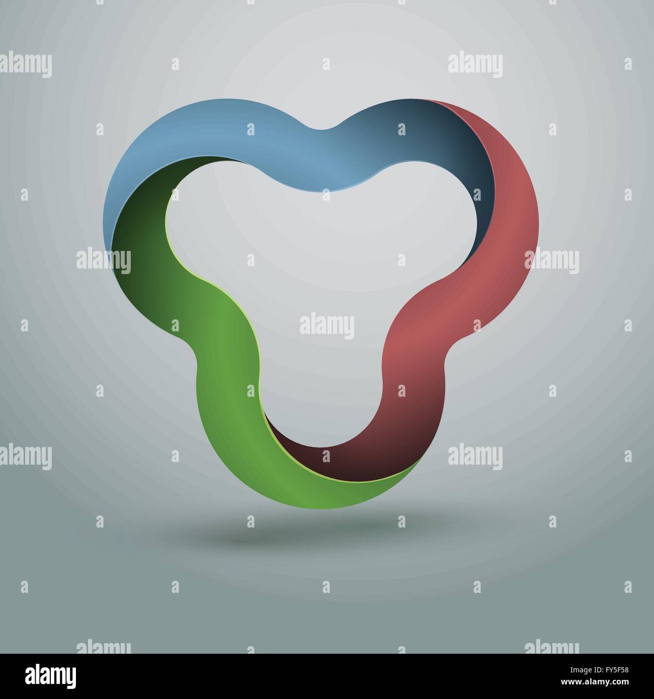 Kreis dreimal verdreht Stock Vektor