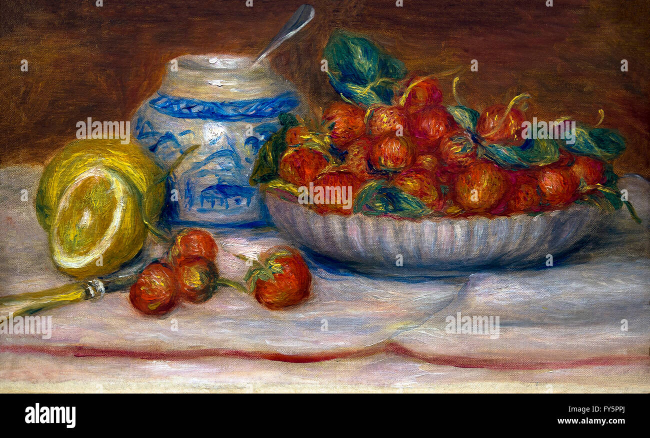 Erdbeeren, Fraises von Pierre-Auguste Renoir, ca. 1905, Musee de l ' Orangerie, Paris, Frankreich, Europa Stockfoto