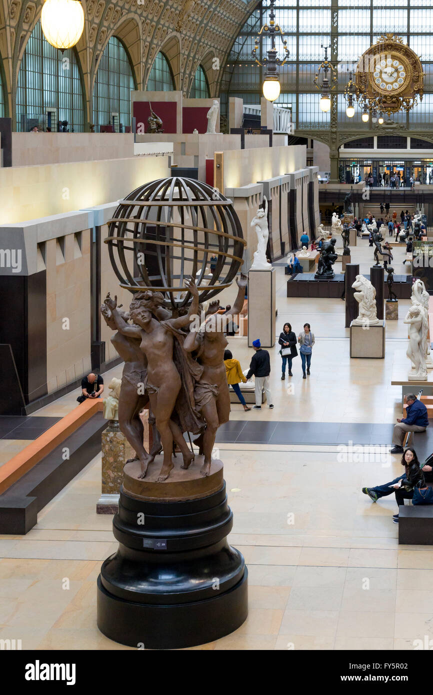 Innere des Musee d ' Orsay Art Gallery, Paris, Frankreich, Europa Stockfoto