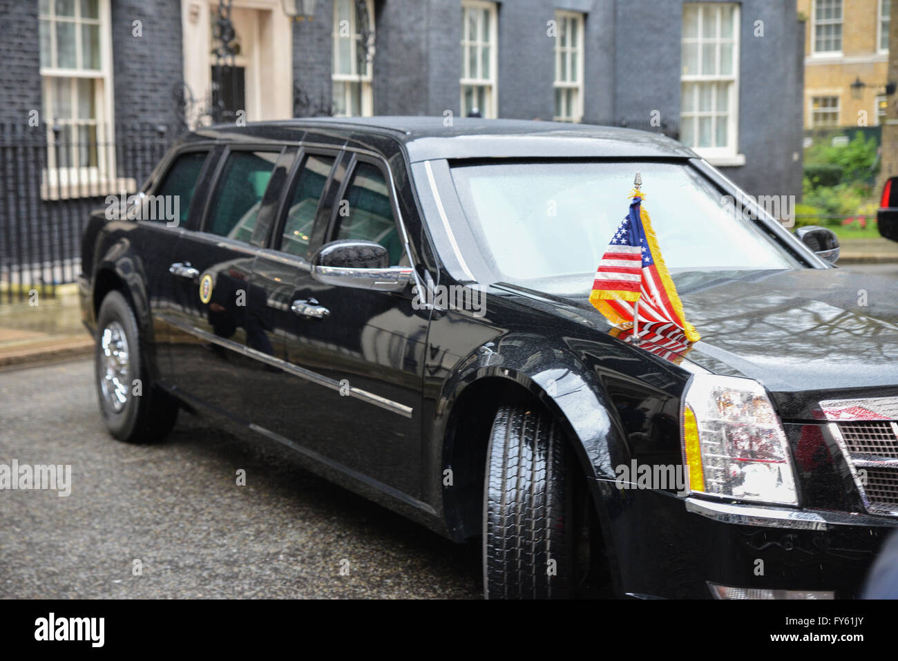 Downing Street, London, UK. 22. April 2016. Präsident Obama besucht Downing Street. Bildnachweis: Matthew Chattle/Alamy Live-Nachrichten Stockfoto