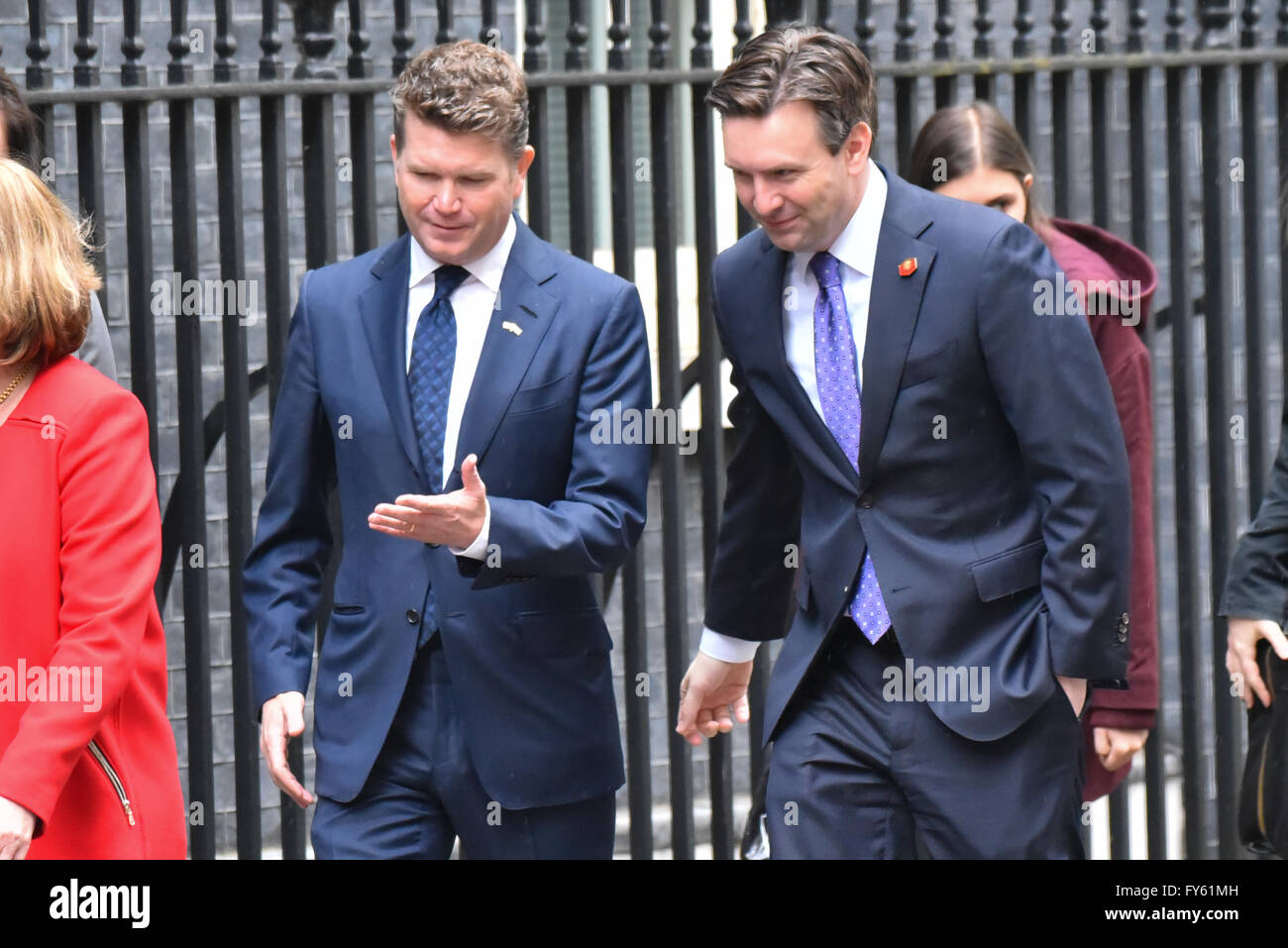 Downing Street, London, UK. 22. April 2016. Präsident Obama besucht Downing Street. Bildnachweis: Matthew Chattle/Alamy Live-Nachrichten Stockfoto