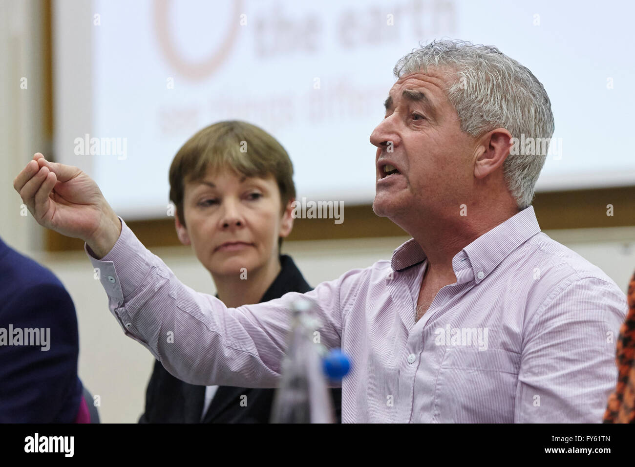London, UK. 21. April 2016. Der Aktivist und Umweltschützer sprach bei einem Freund der Erde / Umweltschützer für Europa bleiben Wahlkampf. Statt am Kings College London. VEREINIGTES KÖNIGREICH. Kredit-21. April 2016: Sam Barnes/Alamy Live-Nachrichten Stockfoto