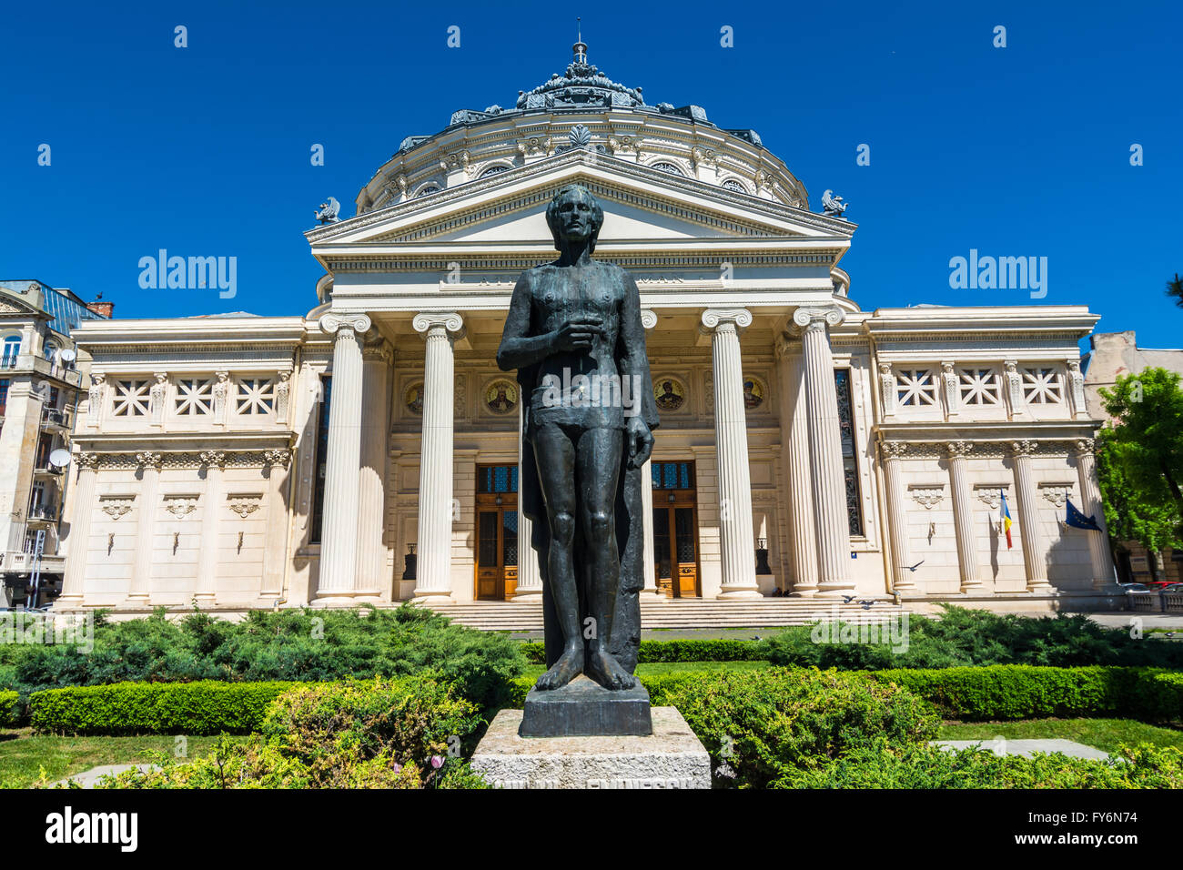 Die rumänische Atheneum, ein Konzertsaal im Zentrum von Bukarest und ein Wahrzeichen der rumänischen Hauptstadt. Eröffnet im Jahre 1888, t Stockfoto