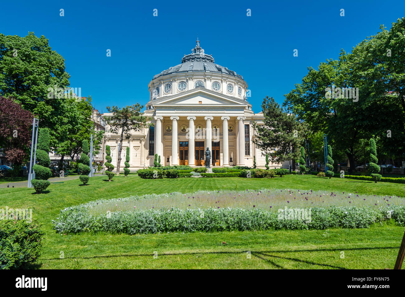 Die rumänische Atheneum, ein Konzertsaal im Zentrum von Bukarest und ein Wahrzeichen der rumänischen Hauptstadt. Eröffnet im Jahre 1888, t Stockfoto