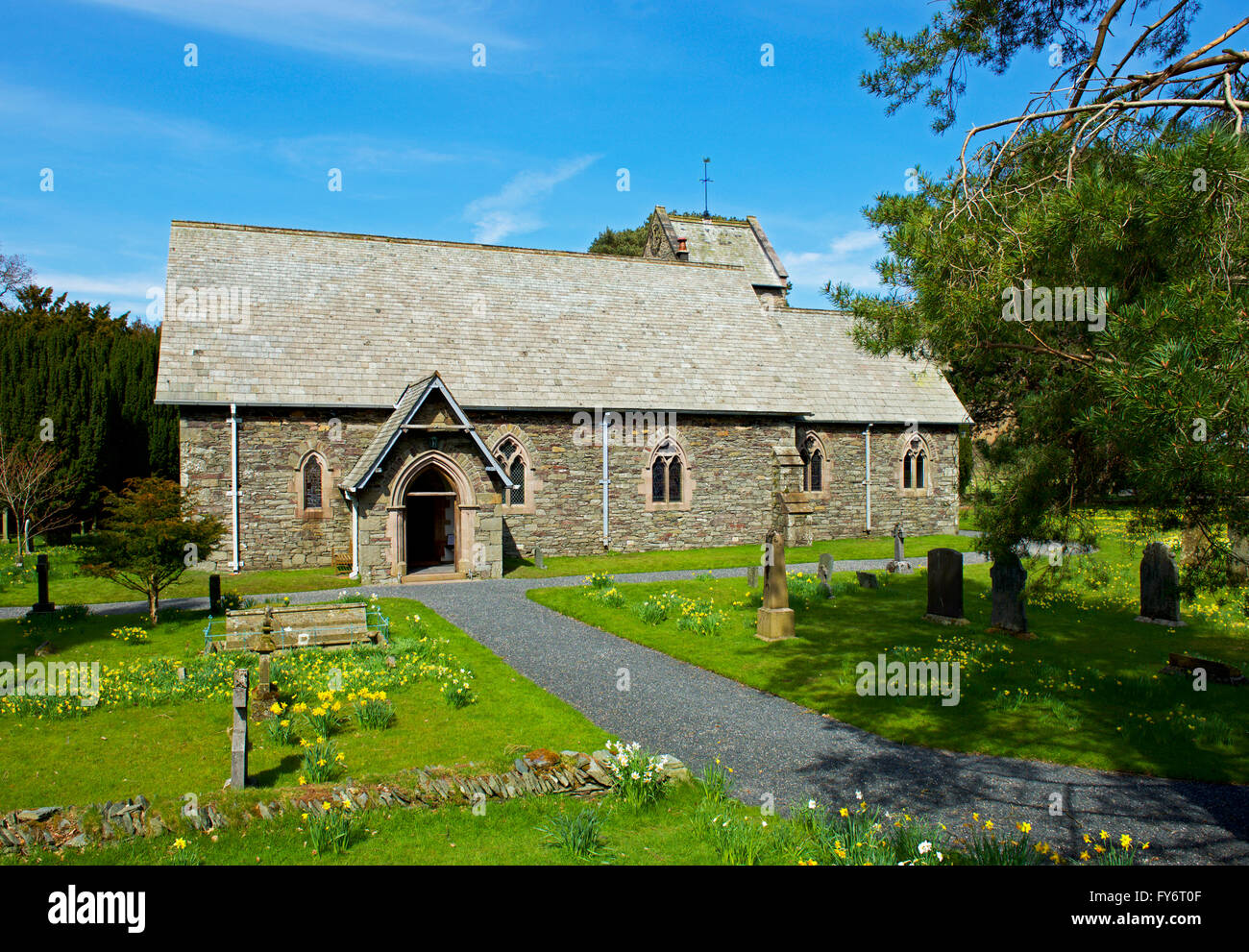 St Patricks Kirche, Patterdale, Nationalpark Lake District, Cumbria, England UK Stockfoto