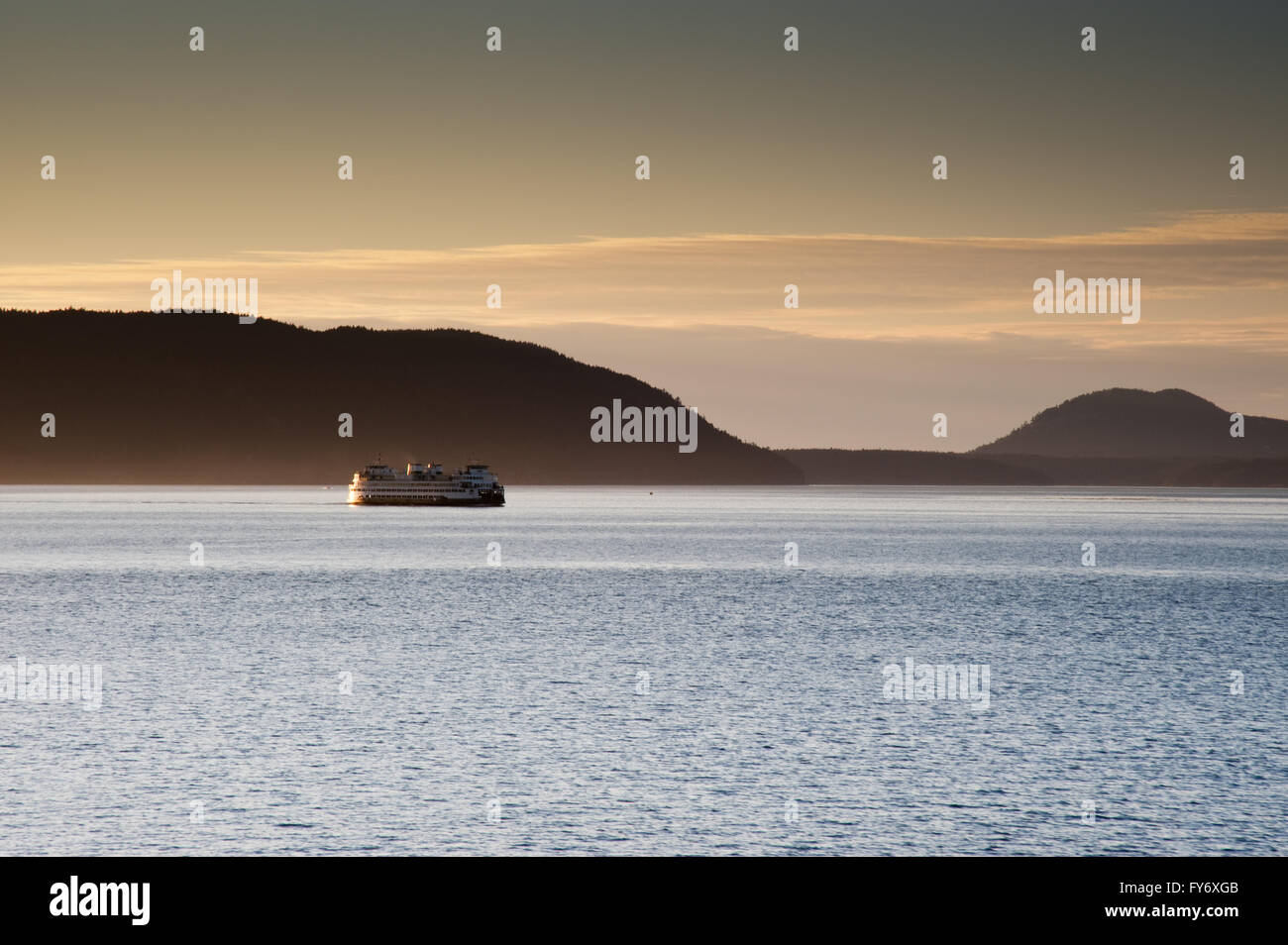 WA State ferry im Puget Sound Stockfoto