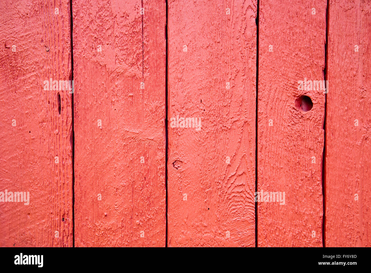 Roten Schuppen Tür detail Stockfoto