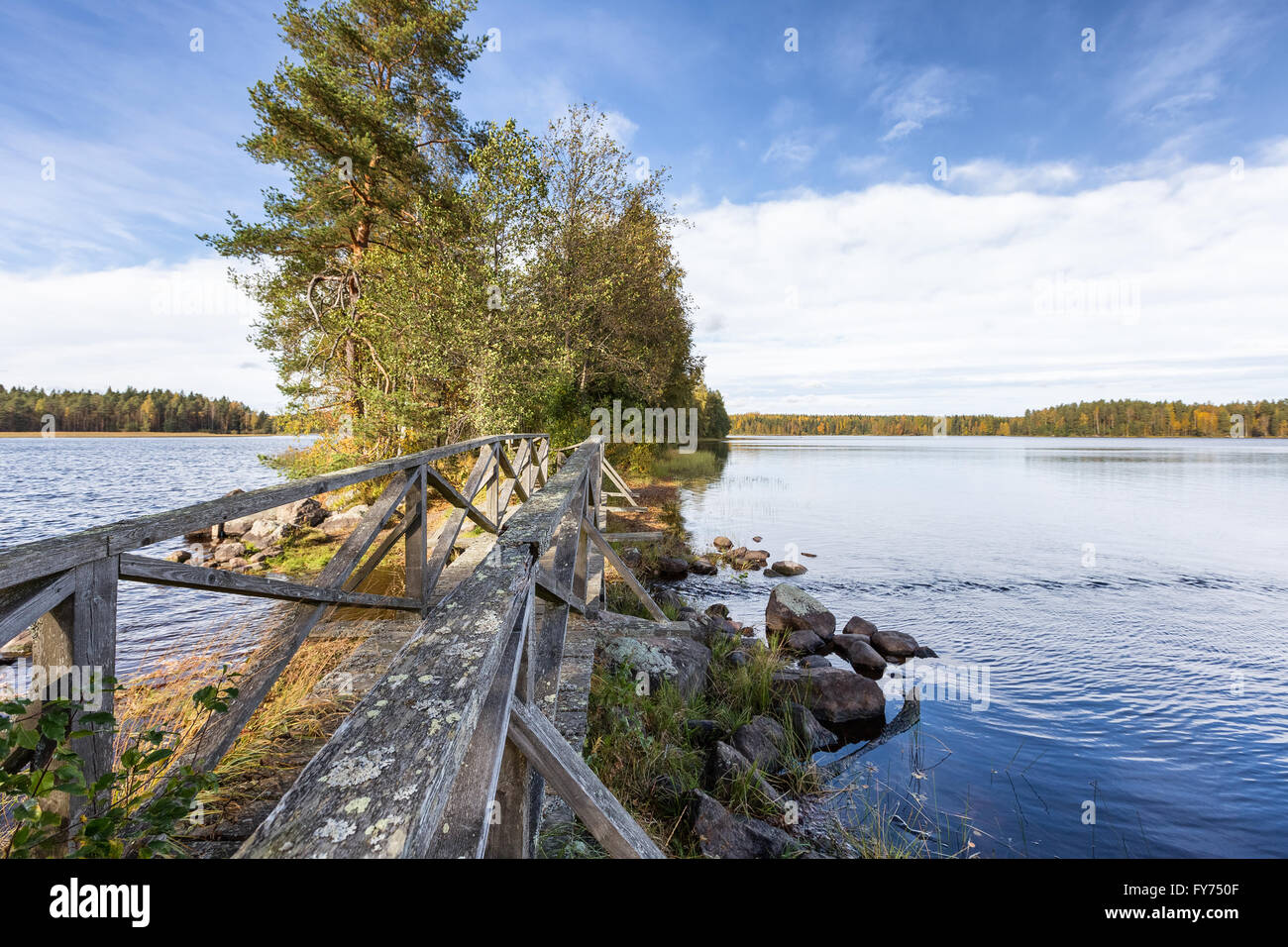 Ein Herbsttag im Liesjärvi Nationalpark, Tammela, Finnland, Europa, EU Stockfoto