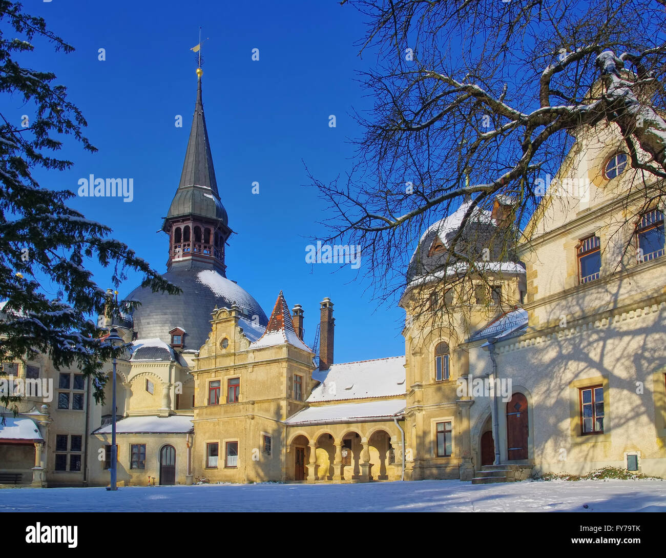 Schoenfeld Schloss - Schönfeld Palast 03 Stockfoto