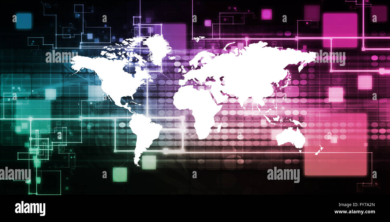 Internationale Logistik und Supply Chain-Konzept Hintergrund Stockfoto