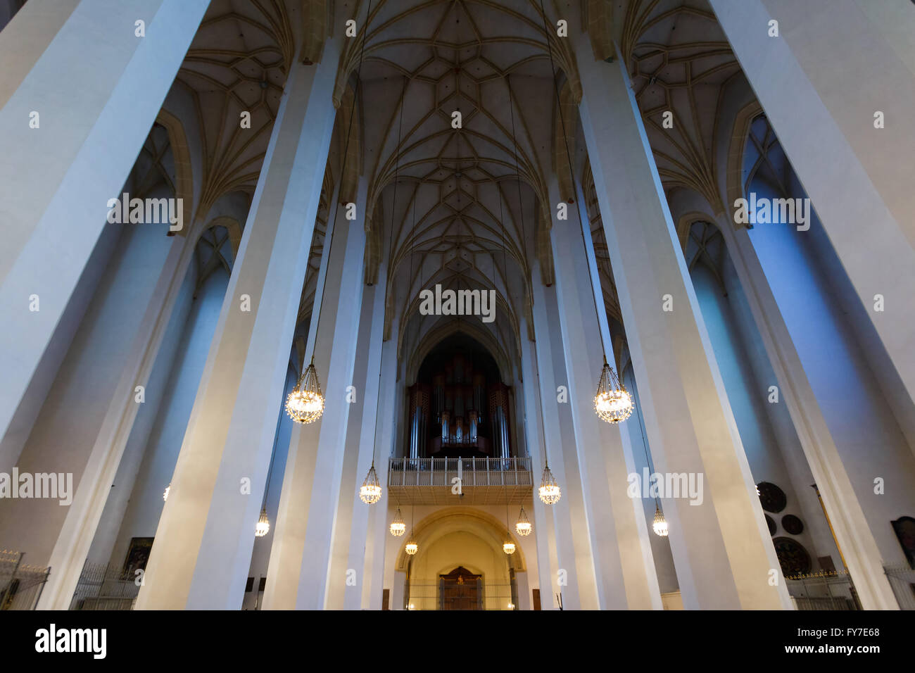 Ansicht des Innenraums der Frauenkirche, es ist ein Wahrzeichen und gilt als ein Symbol für die Bayern Stockfoto