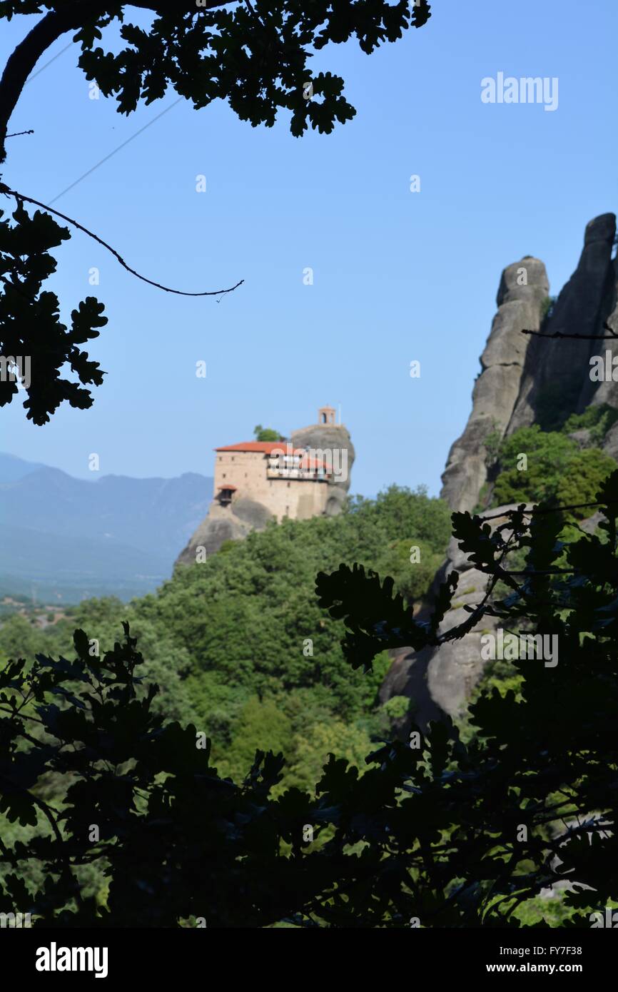 Agios Nikolaos Anapavsas Kloster in Meteora-Griechenland Stockfoto