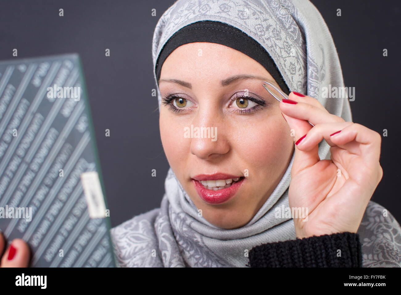 Wunderschöne muslimische Frau Stockfoto