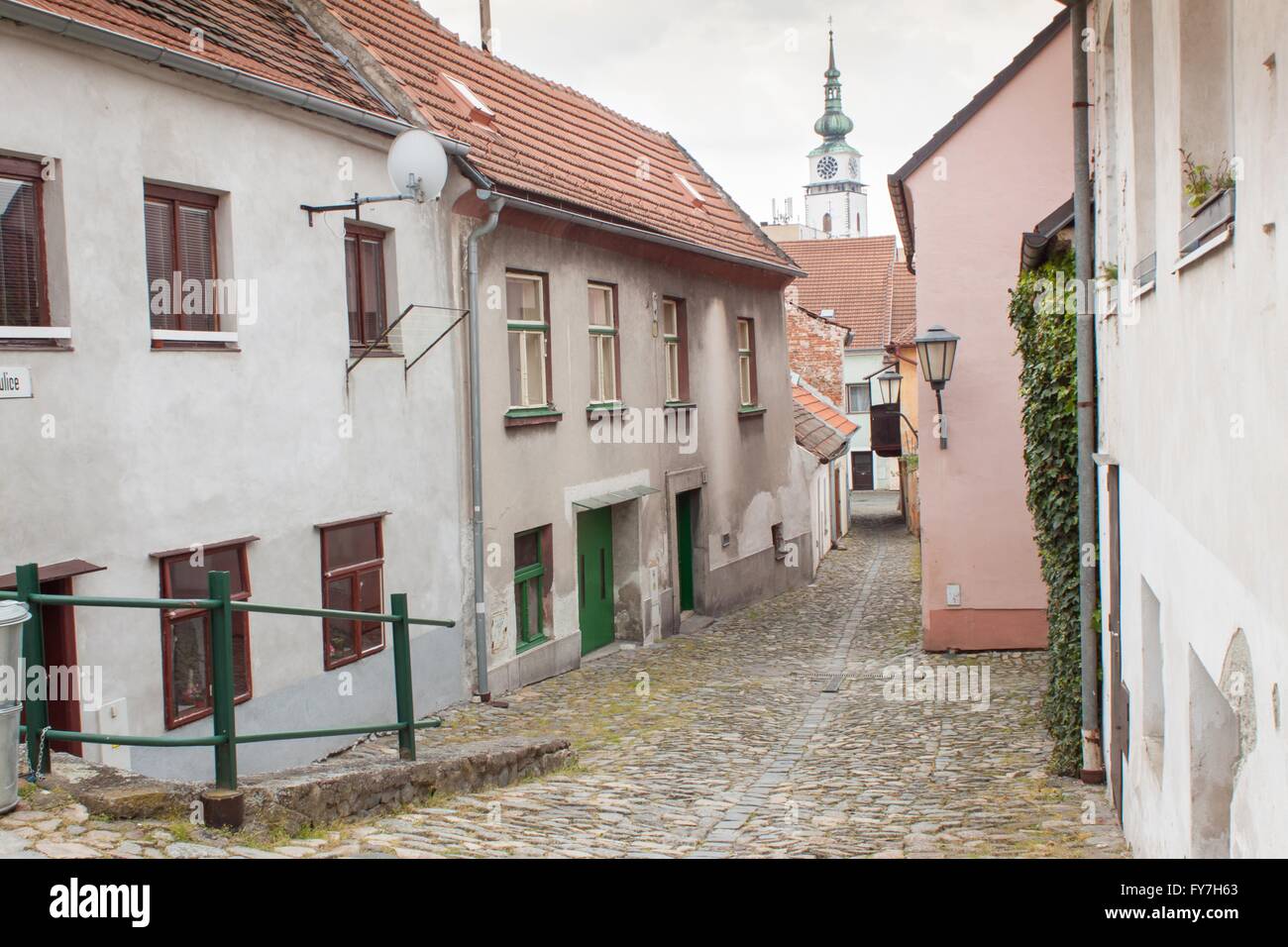 Alte jüdische Stadt Trebic. UNESCO, die älteste Siedlung des Mittelalters der jüdischen Gemeinde in Mitteleuropa. Stockfoto