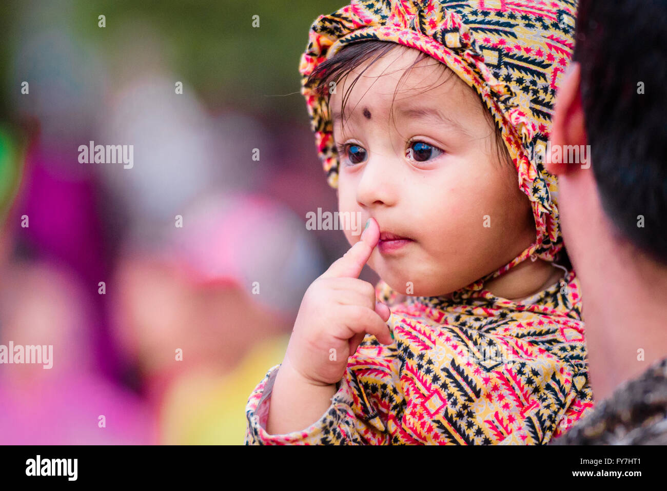 Straße Porträt eines nepalesischen Kindes Stockfoto