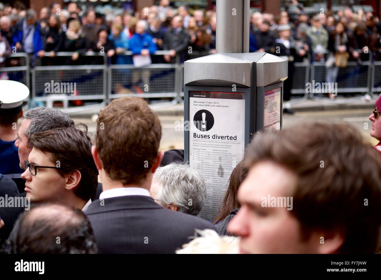 Baronin Margaret Thatcher Beerdigung Stockfoto