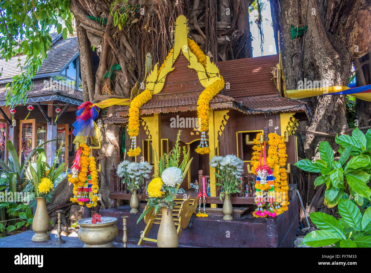 Thailand Krabi Phi Phi Inseln Phi Phi Don Geist Haus in Tonsai Village Stockfoto