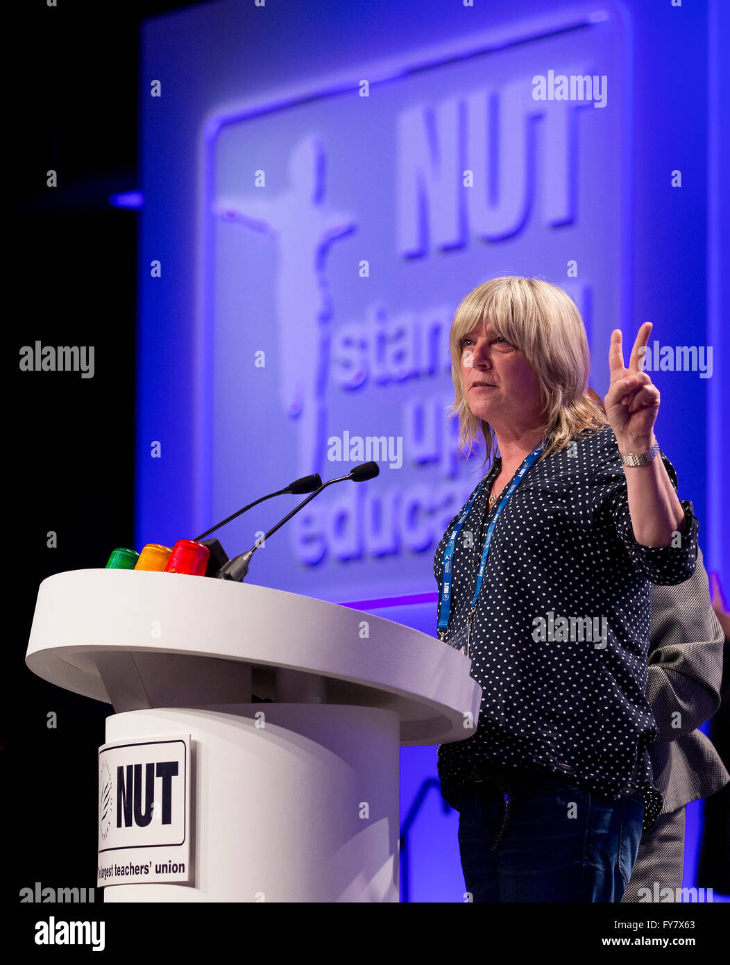 Lehrer Juno Roche spricht auf Mutter Konferenz 2015. Stockfoto