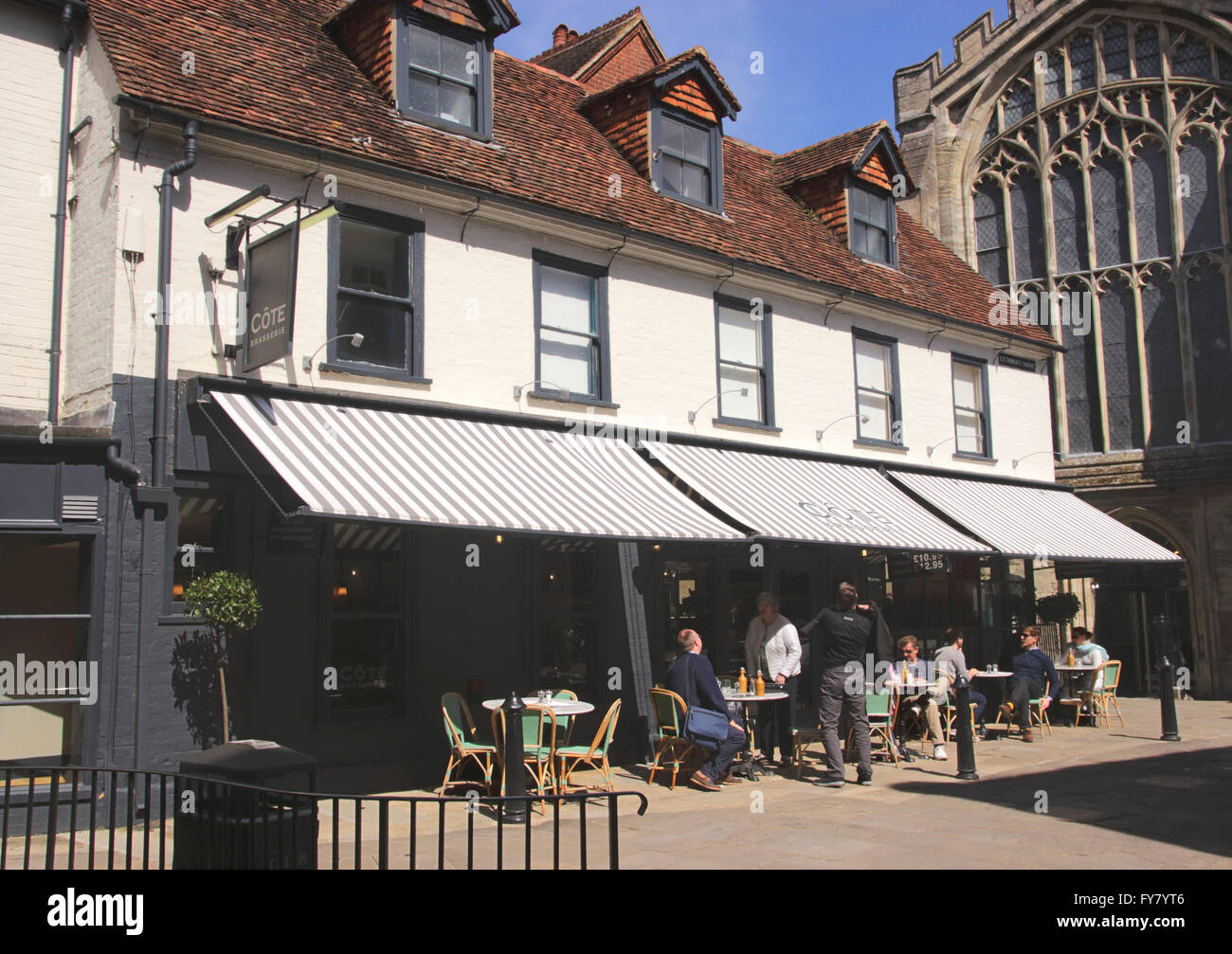 Cote d ' Brasserie französischen Restaurant St Thomas es quadratische Salisbury Wiltshire Stockfoto