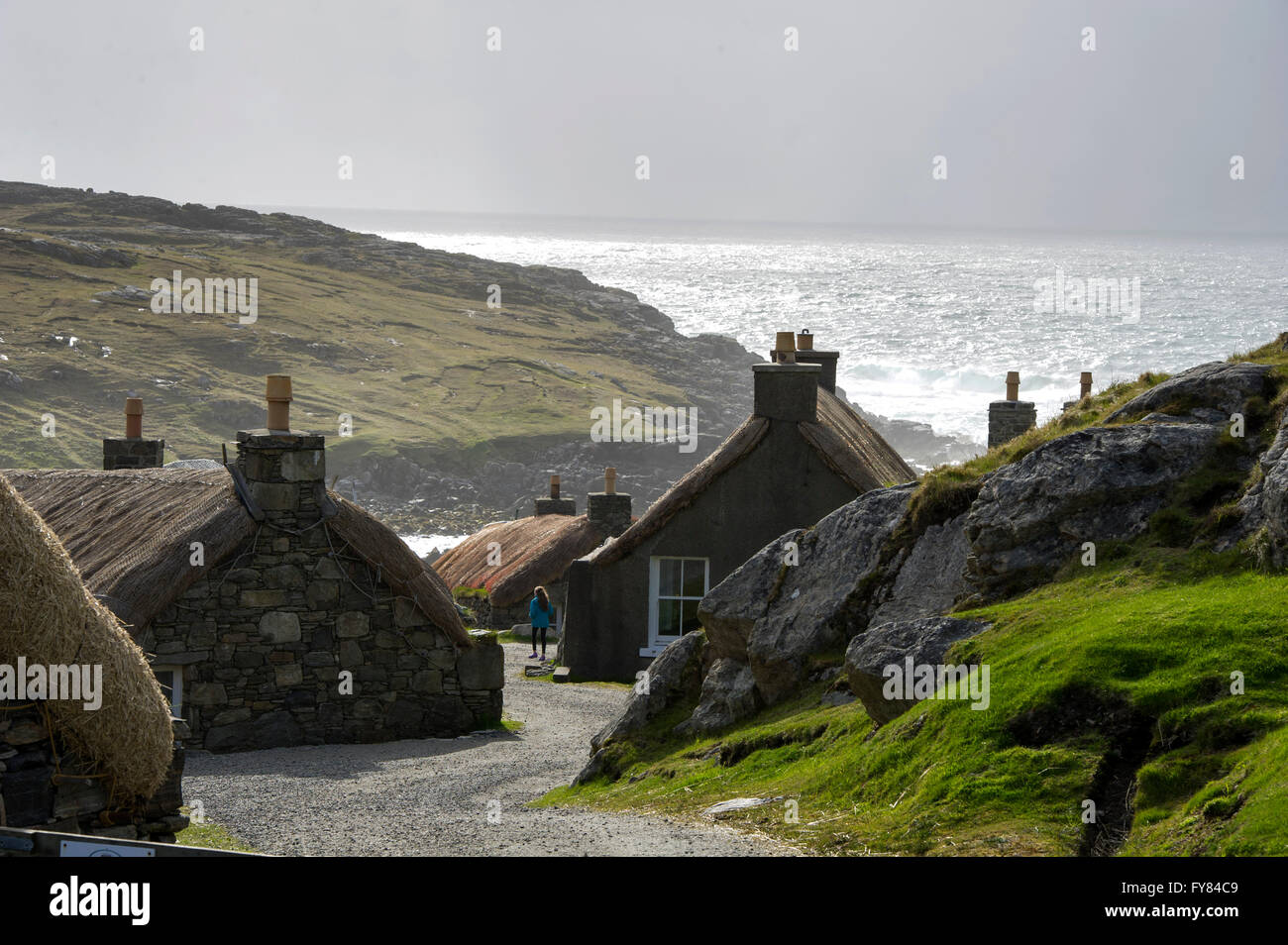 2015, the Gearrannan Torffeuern Carloway Isle of Lewis, äußeren Hebriden, westlichen Inseln, Schottland, UK Stockfoto