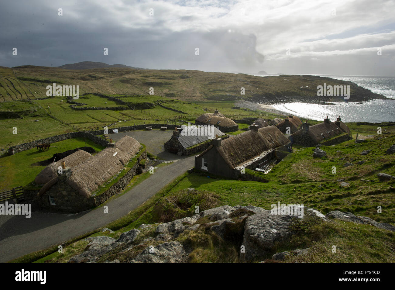 2015, the Gearrannan Torffeuern Carloway Isle of Lewis, äußeren Hebriden, westlichen Inseln, Schottland, UK Stockfoto