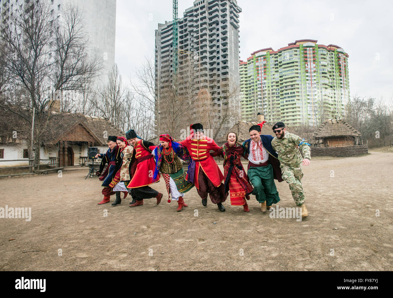 Man in traditional dress in kiev Fotos und Bildmaterial in hoher
