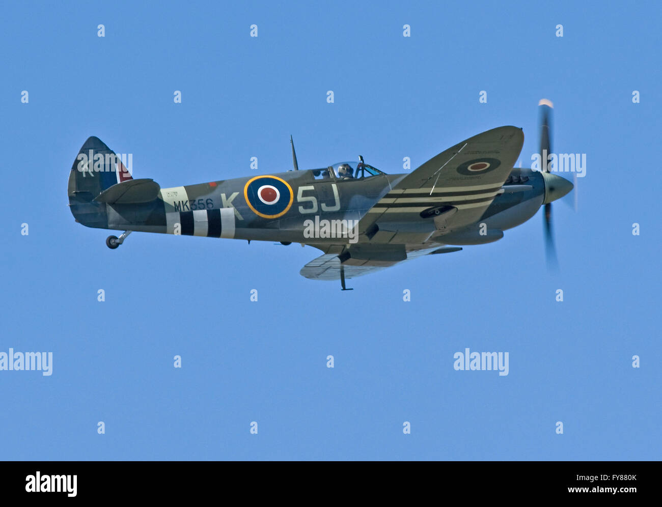Spitfire Mk.LF.IXe MK356 RAF BBMF in der frühen Abendsonne Stockfoto