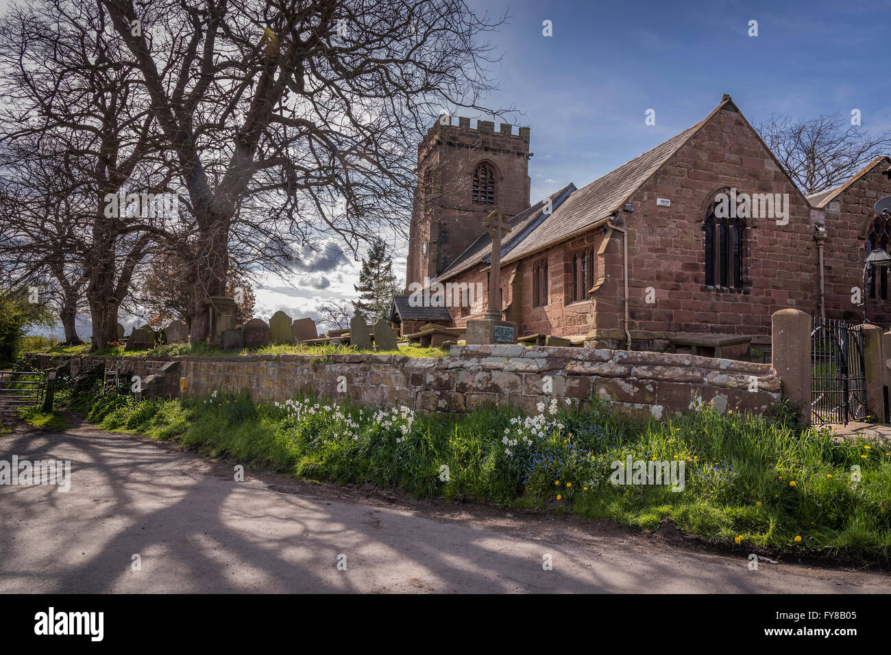 St. Michael Kirche, Shotwick. Wirral Cheshire. Nordwestengland. Stockfoto