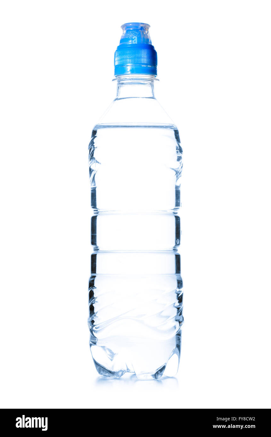 Flasche im Wasser Spritzen Stockfoto
