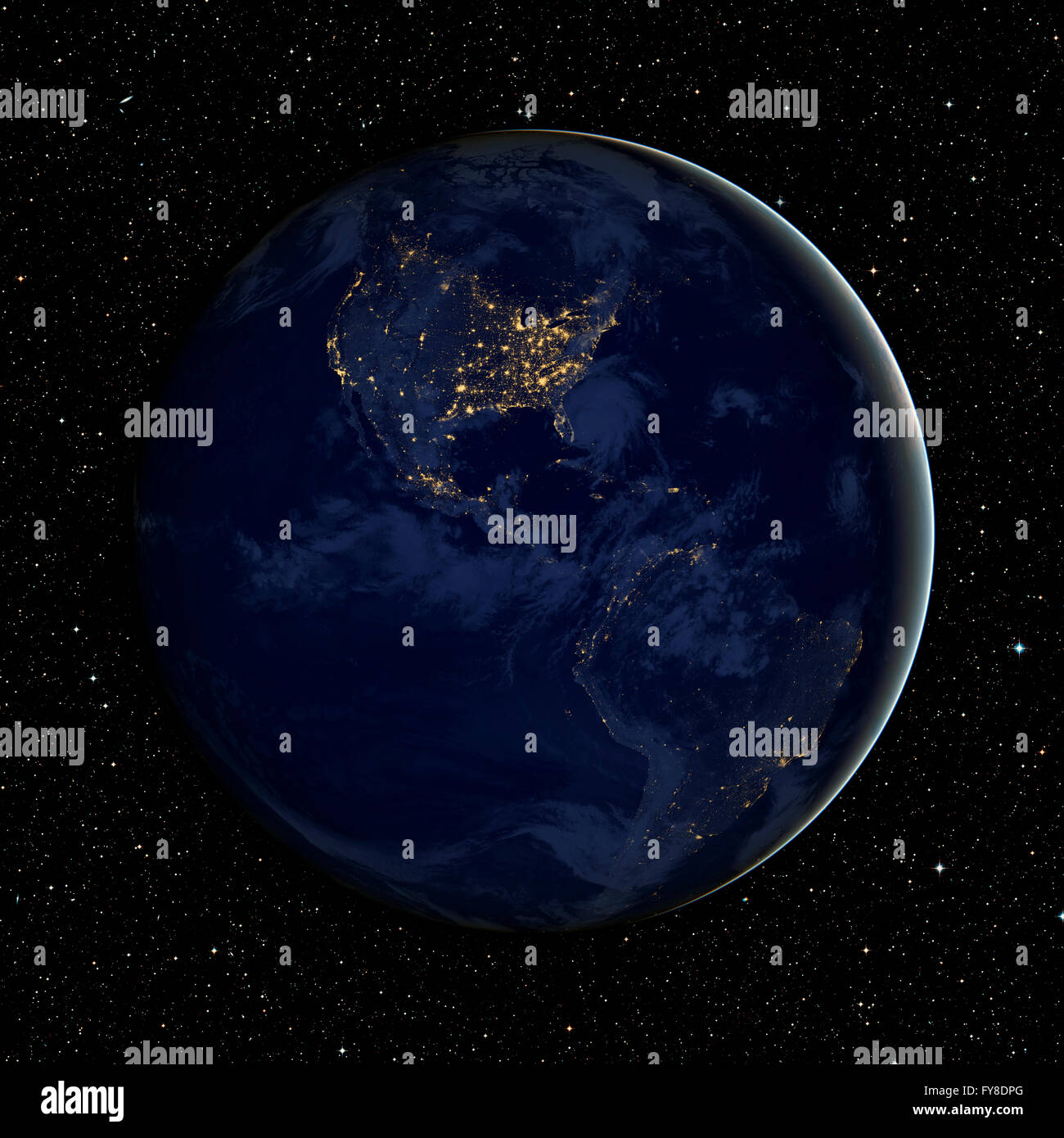 Planet Erde aus dem Weltraum. Elemente dieses Bildes, eingerichtet von der NASA Stockfoto