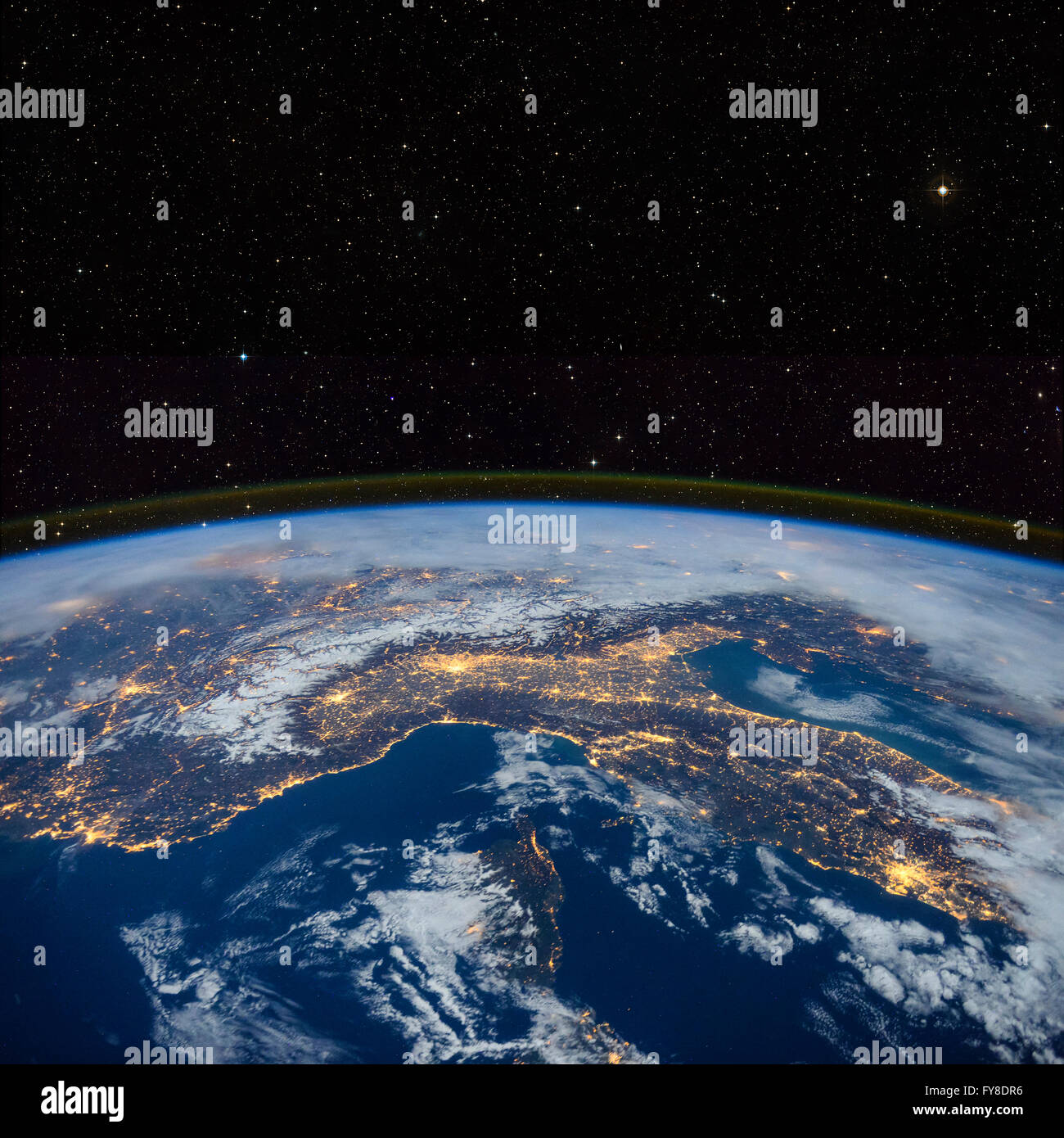Planet Erde aus dem Weltraum. Elemente dieses Bildes, eingerichtet von der NASA Stockfoto