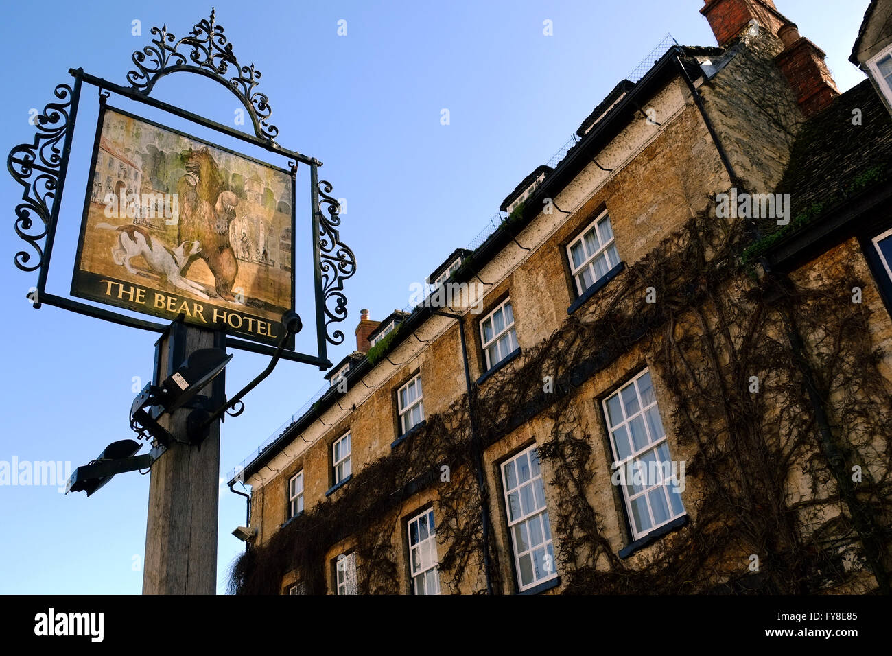 Der Bär-Hotel bei Woodstock, Oxfordshire, England, UK. Stockfoto