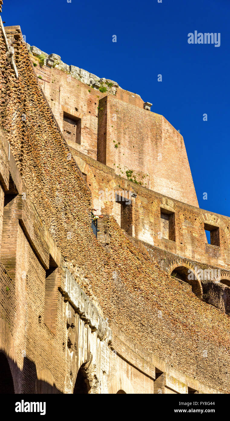 Details des Kolosseum oder flavische Amphitheater in Rom Stockfoto