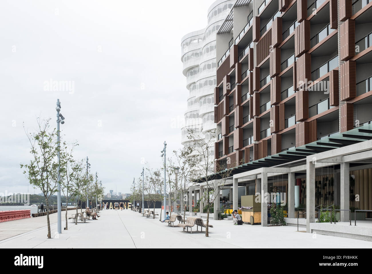 Anadara Wohnhaus, Barangaroo Entwicklung, Sydney, New South Wales, Australien Stockfoto