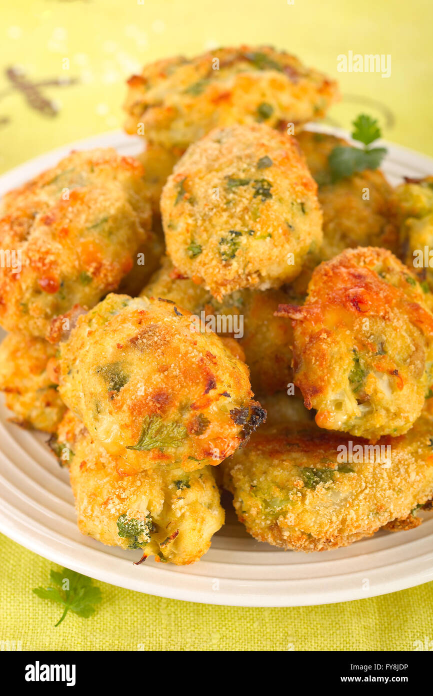 Blumenkohl-nuggets Stockfoto