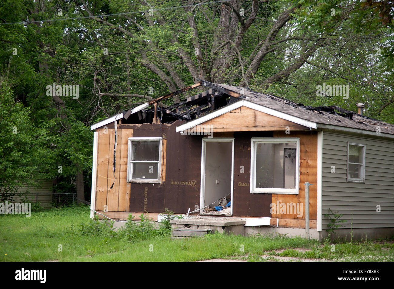In disrepair in Flint, Michigan Stockfoto