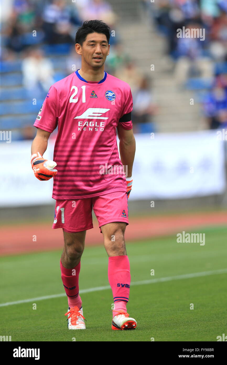 Machida Stadion, Tokio, Japan. 23. April 2016. Toshiyasu Takahara (Zelvia), 23. April 2016 - Fußball /Soccer: 2016 J2 League-Spiel zwischen FC Machida Zelvia 1-0 V.Varen Nagasaki Stadium Machida, Tokyo, Japan. © AFLO SPORT/Alamy Live-Nachrichten Stockfoto