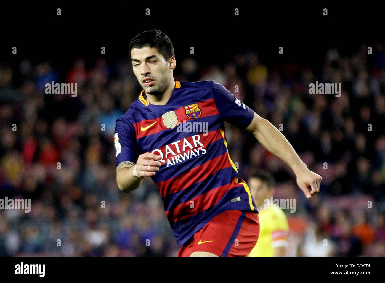 Camp Nou, Barcelona, Spanien. 23. April 2016. Der Primera División. Barcelona gegen Sporting de Gijon. Luis Suarez Credit: Aktion Plus Sport/Alamy Live-Nachrichten Stockfoto