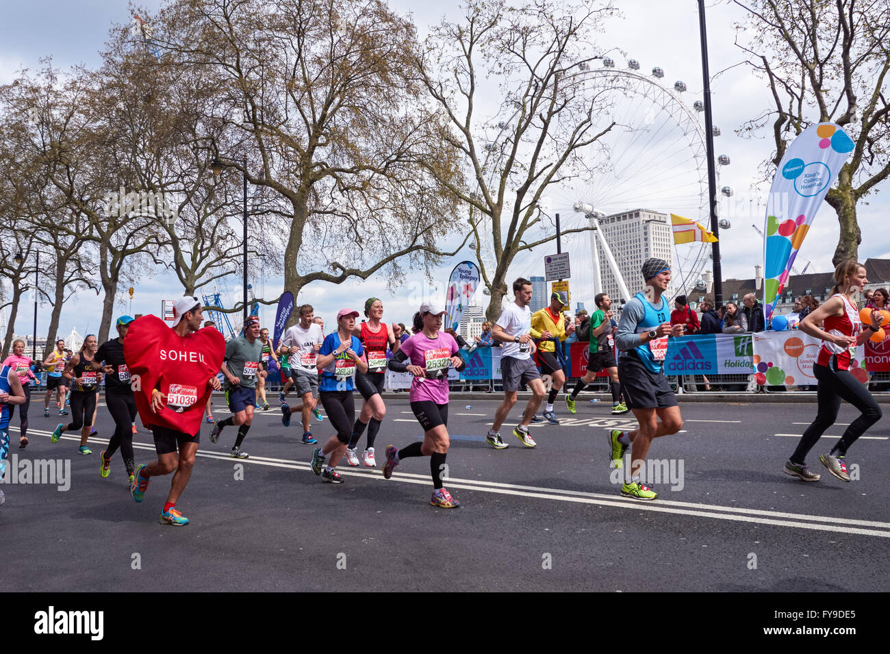 The Virgin Money London Marathon, London England Vereinigtes Königreich Großbritannien Stockfoto