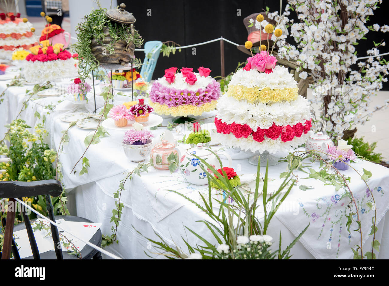 Kuchen Sie International – die Sugarcraft Kuchen dekorieren und Backen Show in London- Stockfoto