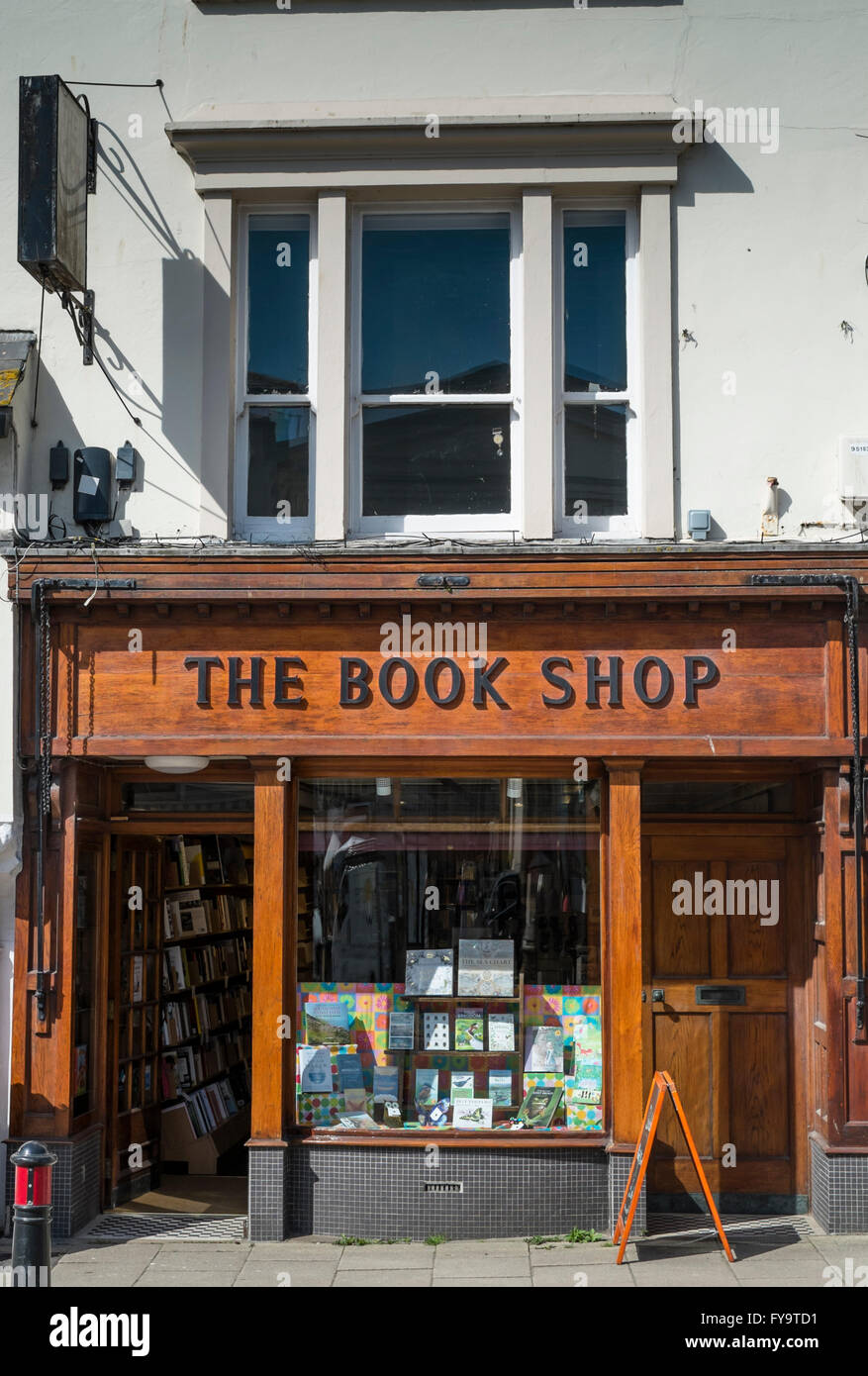 Bridport, einer kleinen Stadt in Dorset England UK The Book shop Stockfoto