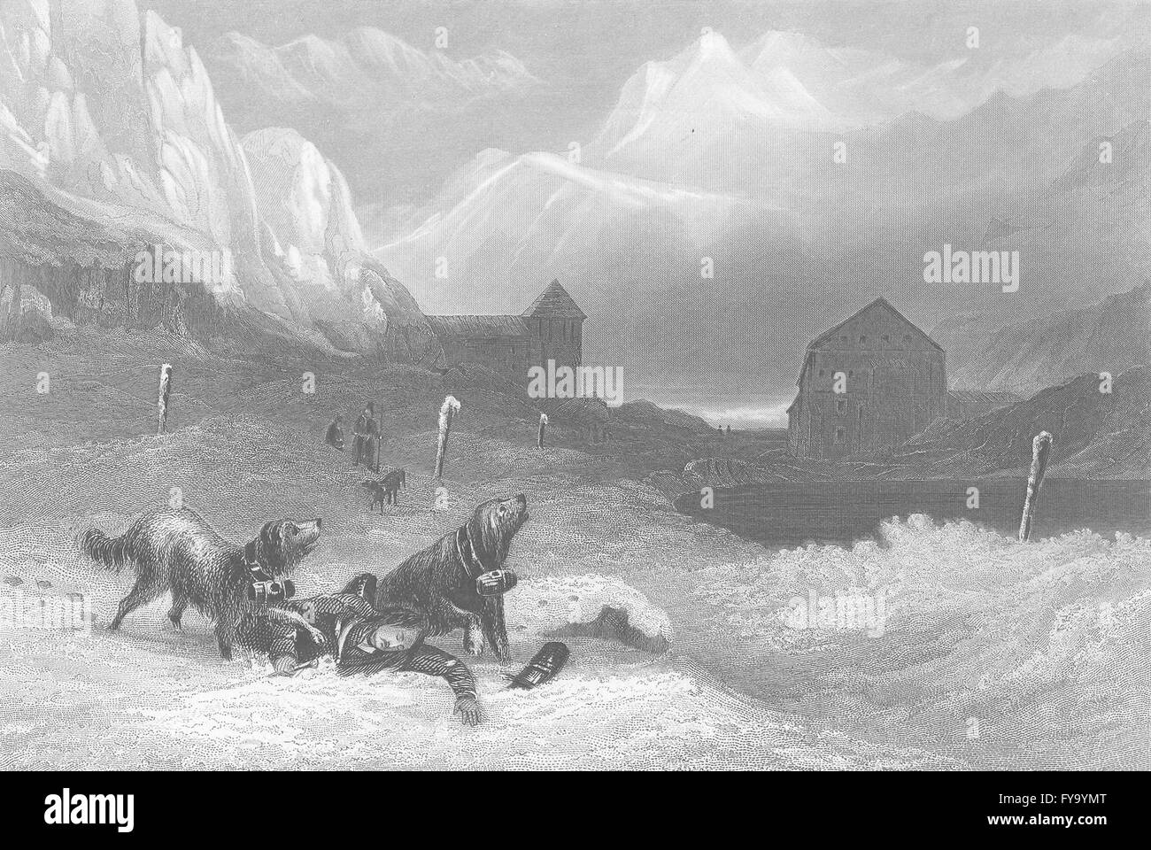 Berge: Mt. St. Bernard, antiken print c1856 Stockfoto