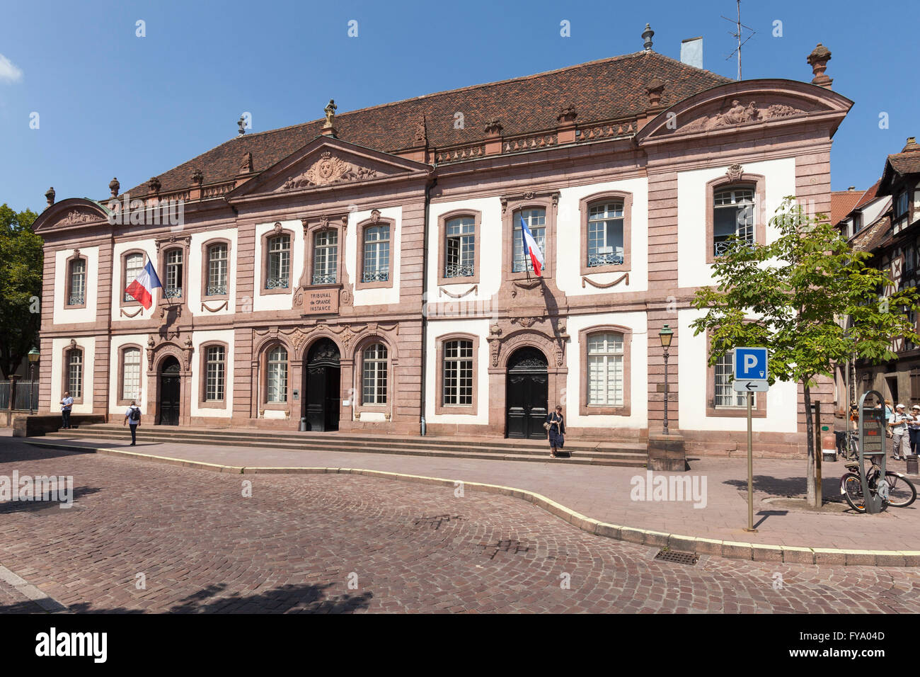 Das Gerichtsgebäude, Colmar, Elsass, Frankreich Stockfoto