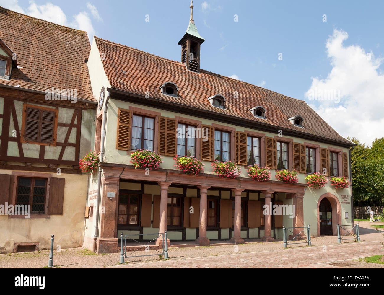 Museum, Geburtsort von Albert Schweitzer, Kaysersberg, Elsass, Frankreich Stockfoto