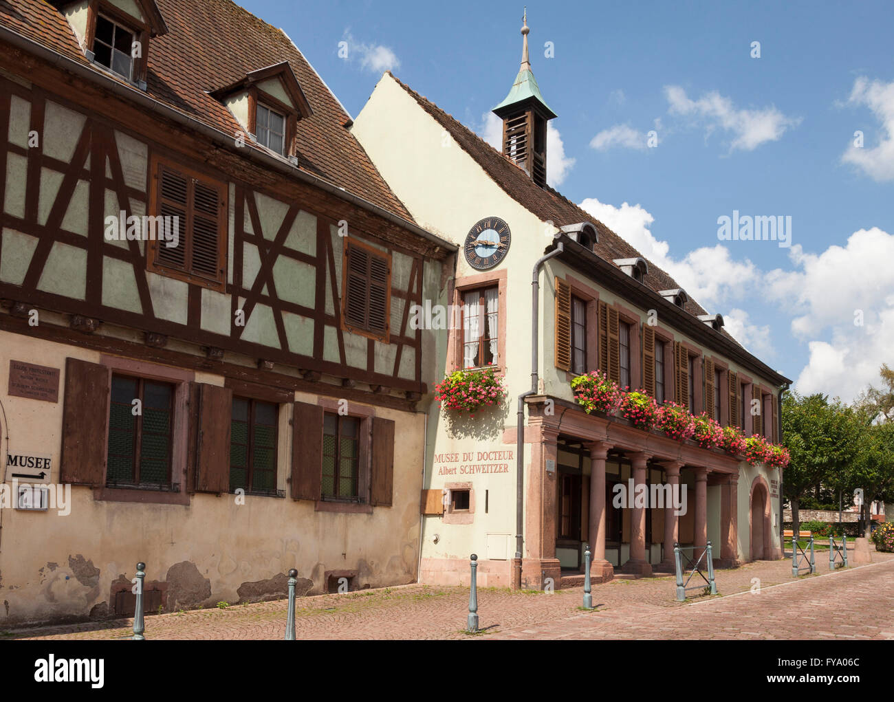 Museum, Geburtsort von Albert Schweitzer, Kaysersberg, Elsass, Frankreich Stockfoto