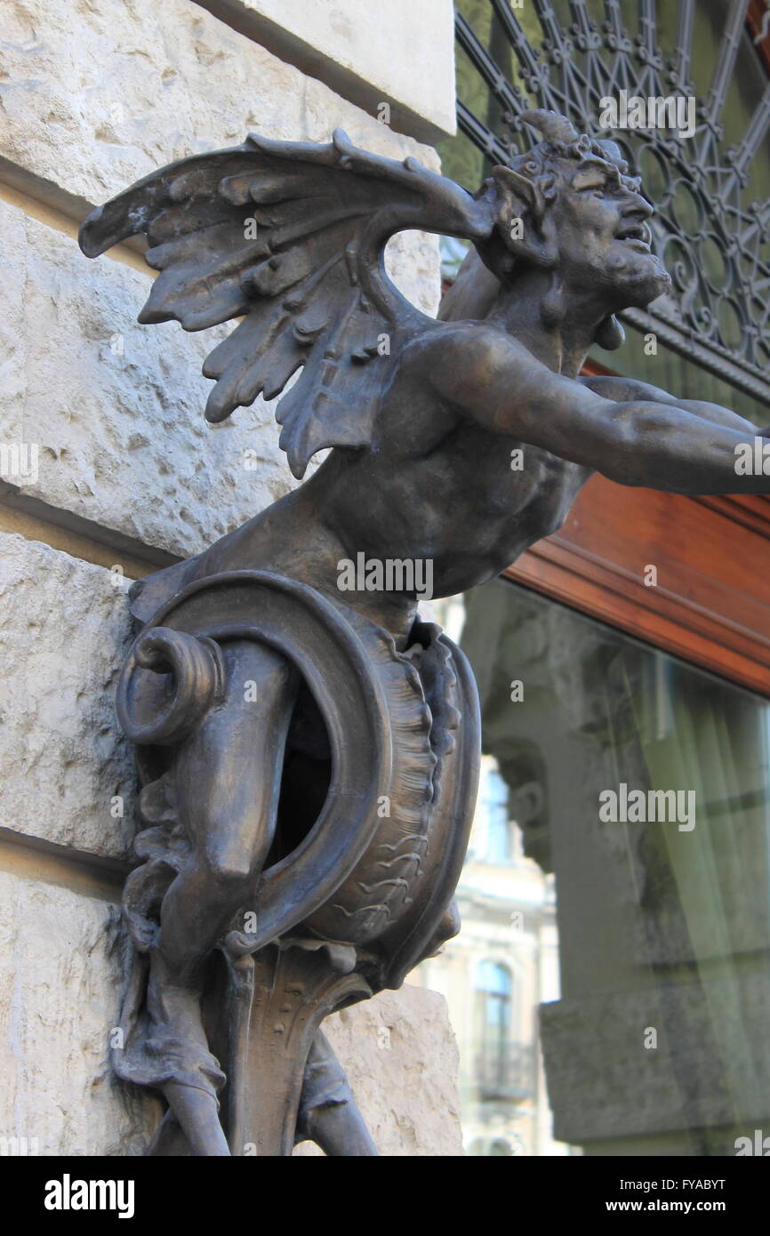 Bronzestatue des Teufels Stockfoto