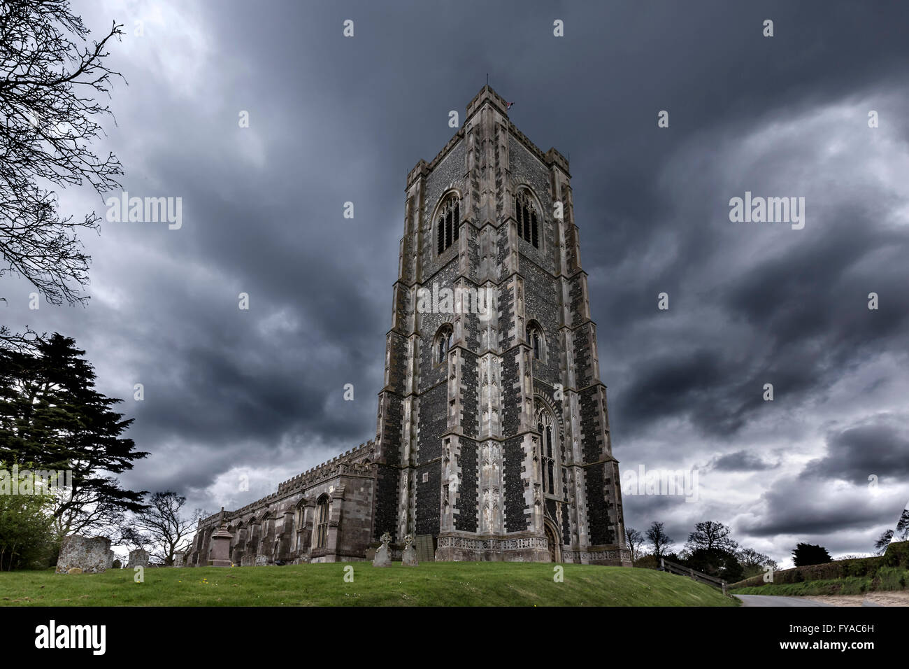 St. Peter und St. Paul Kirche, Lavenham, Suffolk, England. Stockfoto