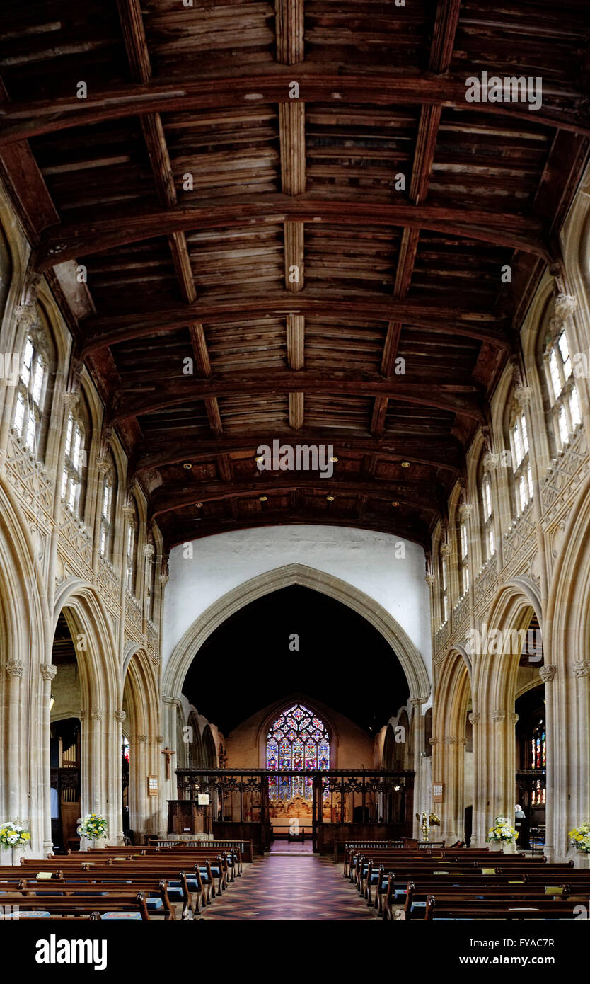 In St. Peter und St. Paul Kirche, Lavenham, Suffolk, England. Stockfoto