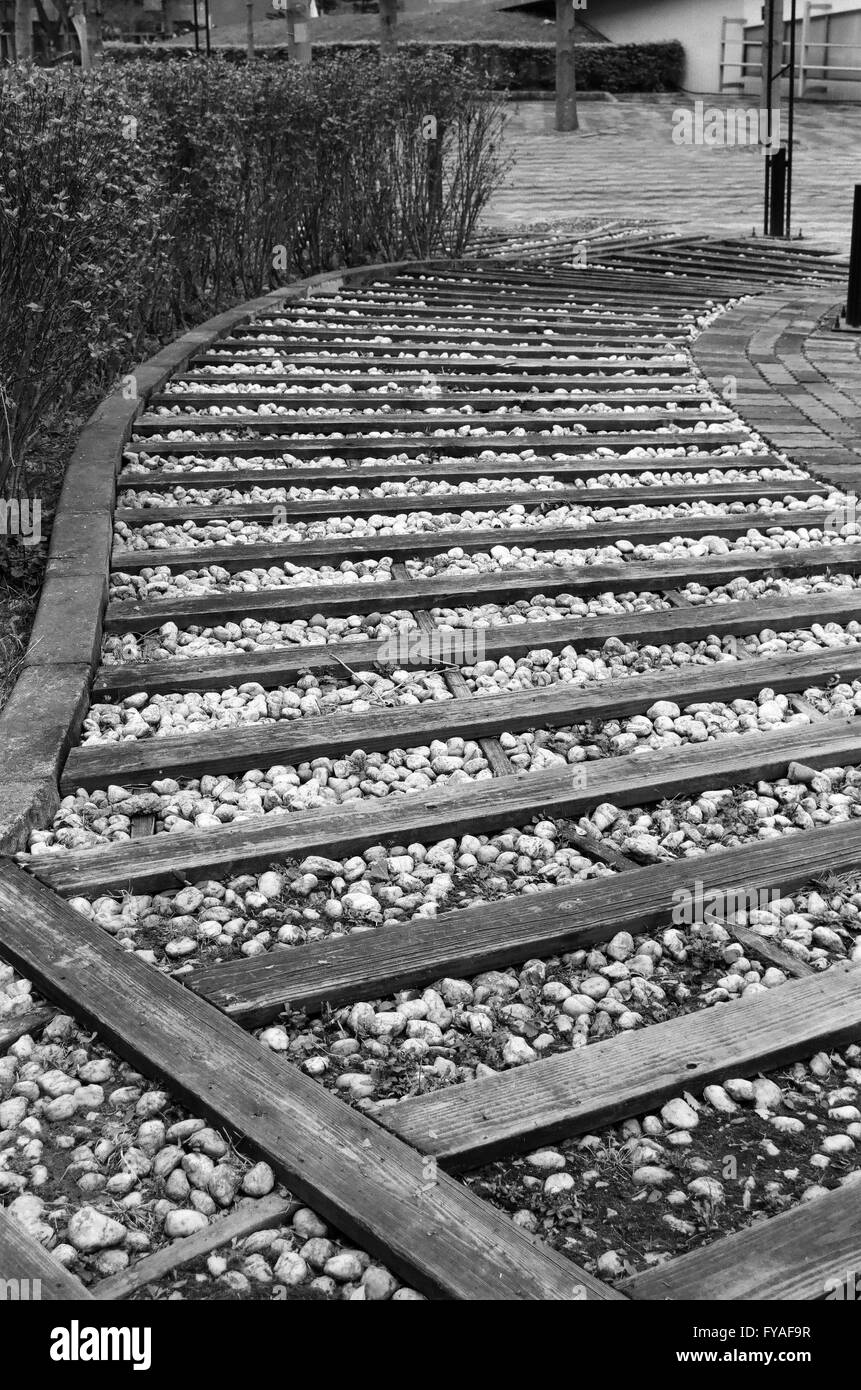 Gehweg an der Providence University in Taiwan. Stockfoto
